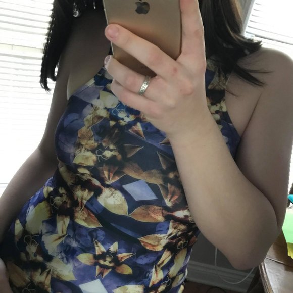 Nasty Gal Floral Halter Stretch Dress - Picture 5 of 5